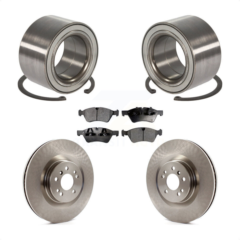 Front Wheel Bearing With Disc Brake Rotors And Ceramic Pads Kit For Mercedes-Benz GL450 GL550 GL350 GL320 KBB-100276