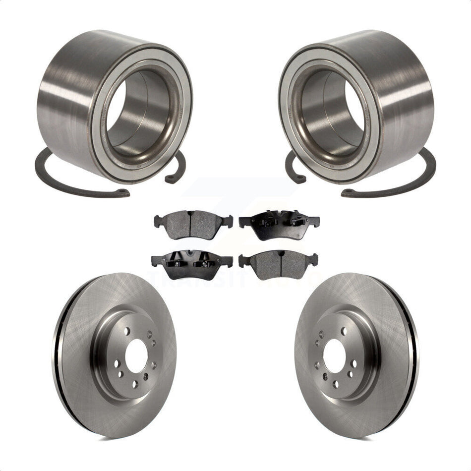Front Wheel Bearing With Disc Brake Rotors And Ceramic Pads Kit For 2010-2011 Mercedes-Benz ML450 KBB-100277