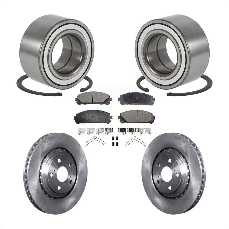 Front Wheel Bearing With Disc Brake Rotors And Ceramic Pads Kit For Toyota Highlander Sienna Lexus RX350 RX450h KBB-100279