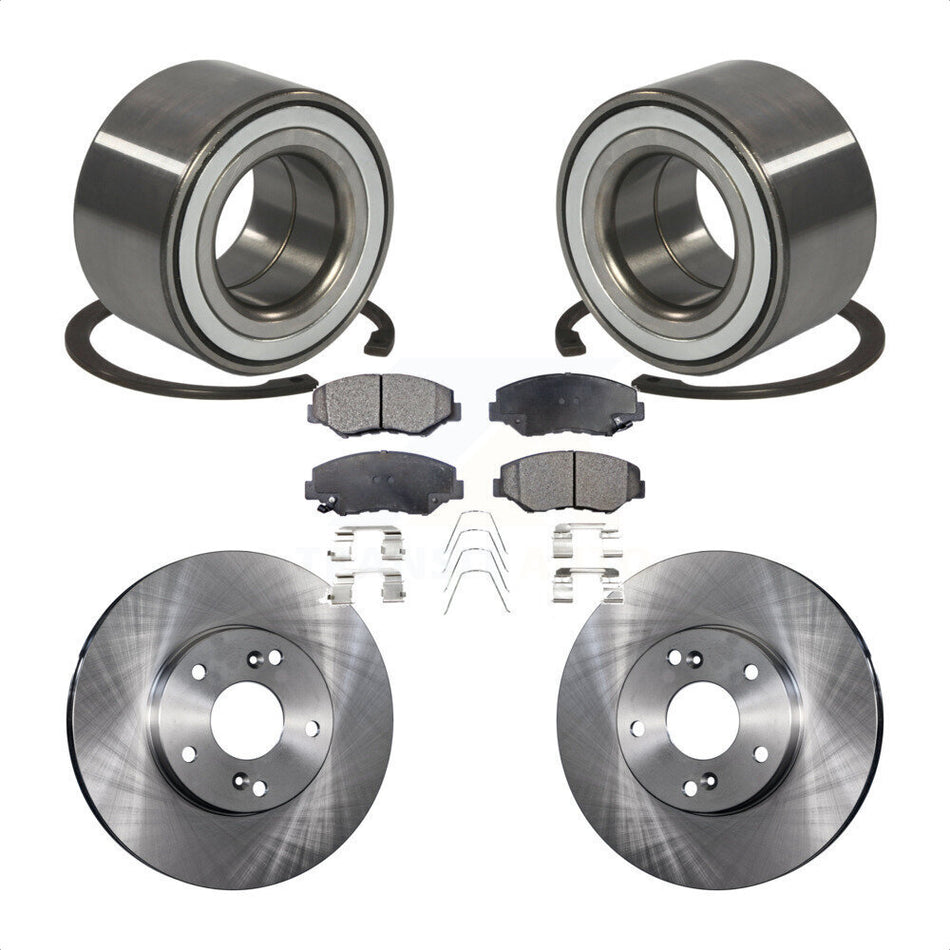 Front Wheel Bearing With Disc Brake Rotors And Ceramic Pads Kit For Honda CR-Z Fit KBB-100285