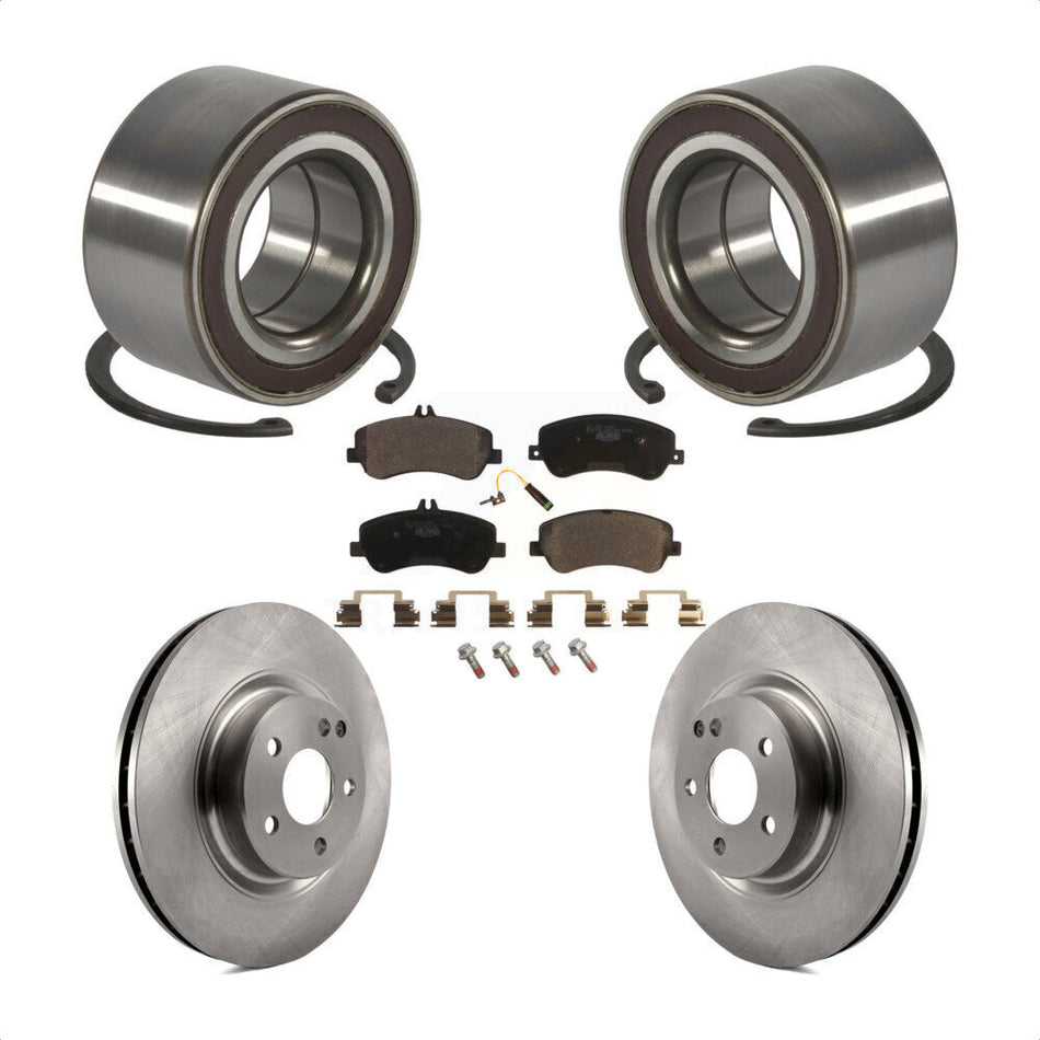 Front Wheel Bearing With Disc Brake Rotors And Ceramic Pads Kit For Mercedes-Benz GLK350 GLK250 KBB-100289