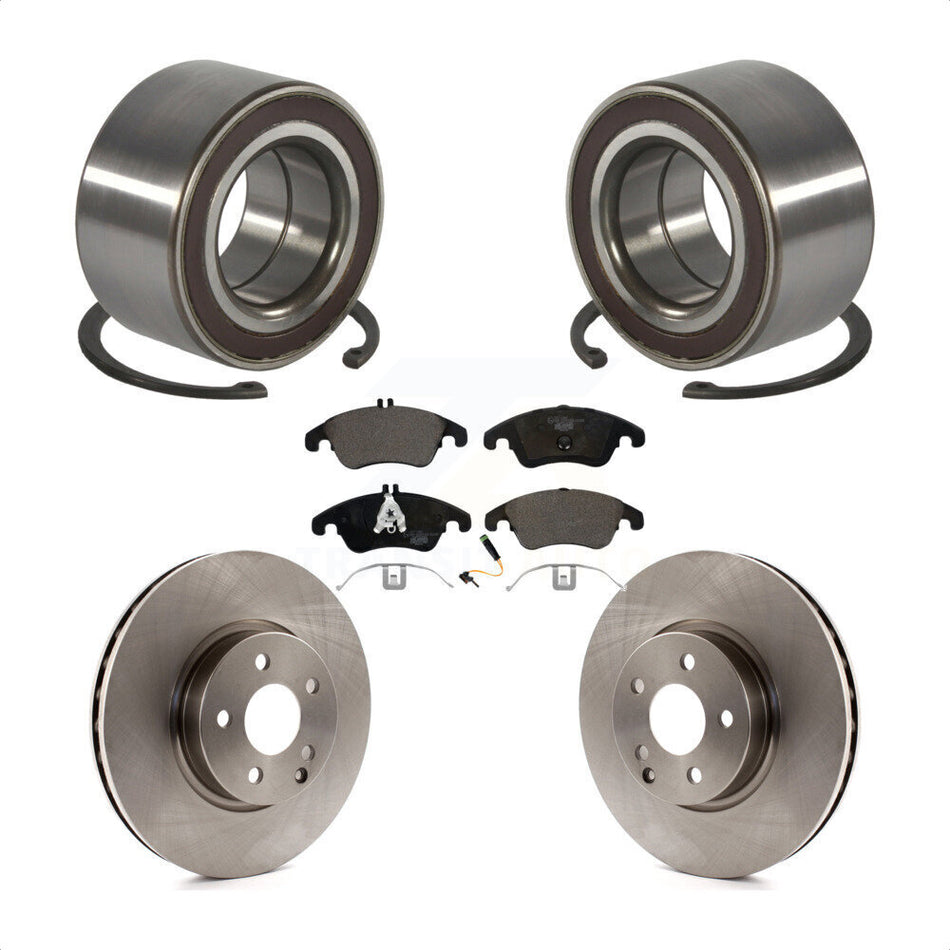 Front Wheel Bearing With Disc Brake Rotors And Ceramic Pads Kit For Mercedes-Benz E350 C300 E400 C350 E250 KBB-100292