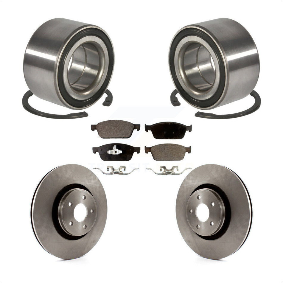 Front Wheel Bearing With Disc Brake Rotors And Ceramic Pads Kit For Ford Focus Lincoln MKC KBB-100294