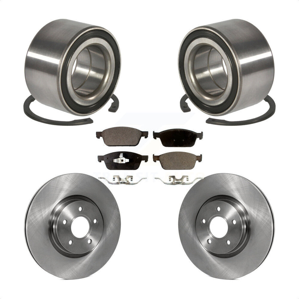 Front Wheel Bearing With Disc Brake Rotors And Ceramic Pads Kit For Ford Focus ST KBB-100297
