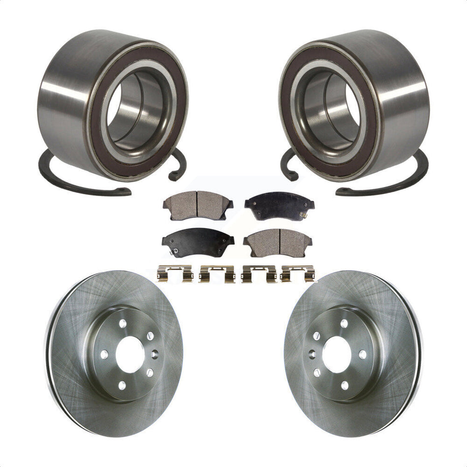 Front Wheel Bearing With Disc Brake Rotors And Ceramic Pads Kit For Chevrolet Sonic KBB-100331