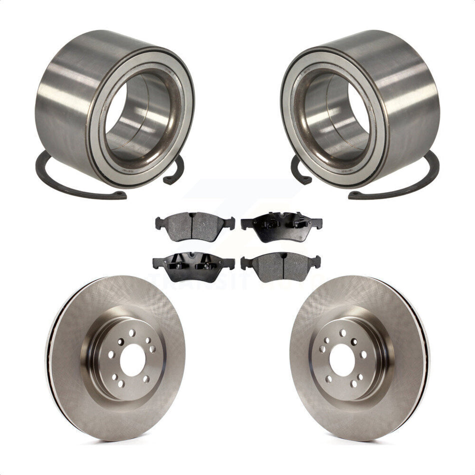 Front Wheel Bearing With Disc Brake Rotors And Ceramic Pads Kit For Mercedes-Benz ML350 R350 ML320 ML550 KBB-100337