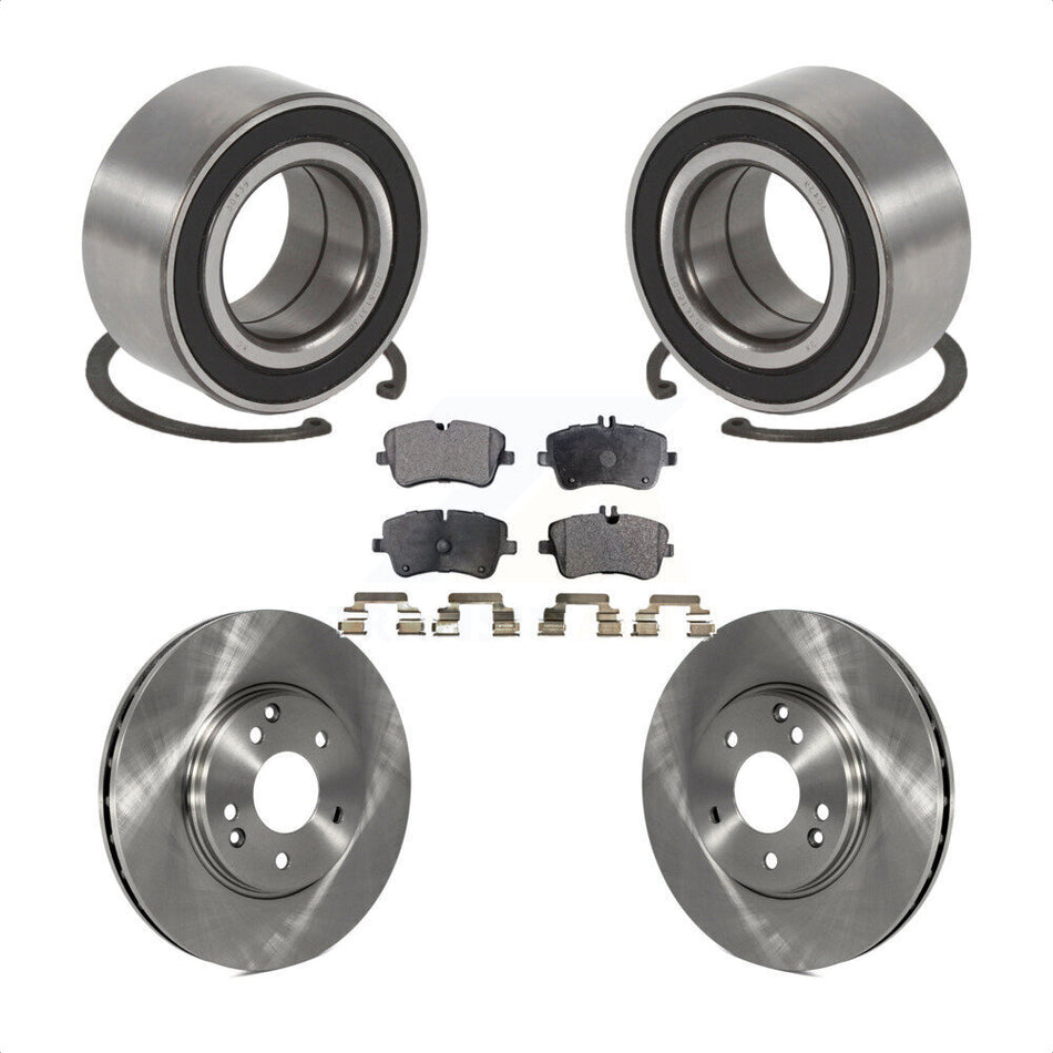 Front Wheel Bearing With Disc Brake Rotors And Ceramic Pads Kit For Mercedes-Benz C240 C280 C320 C350 AWD KBB-100350