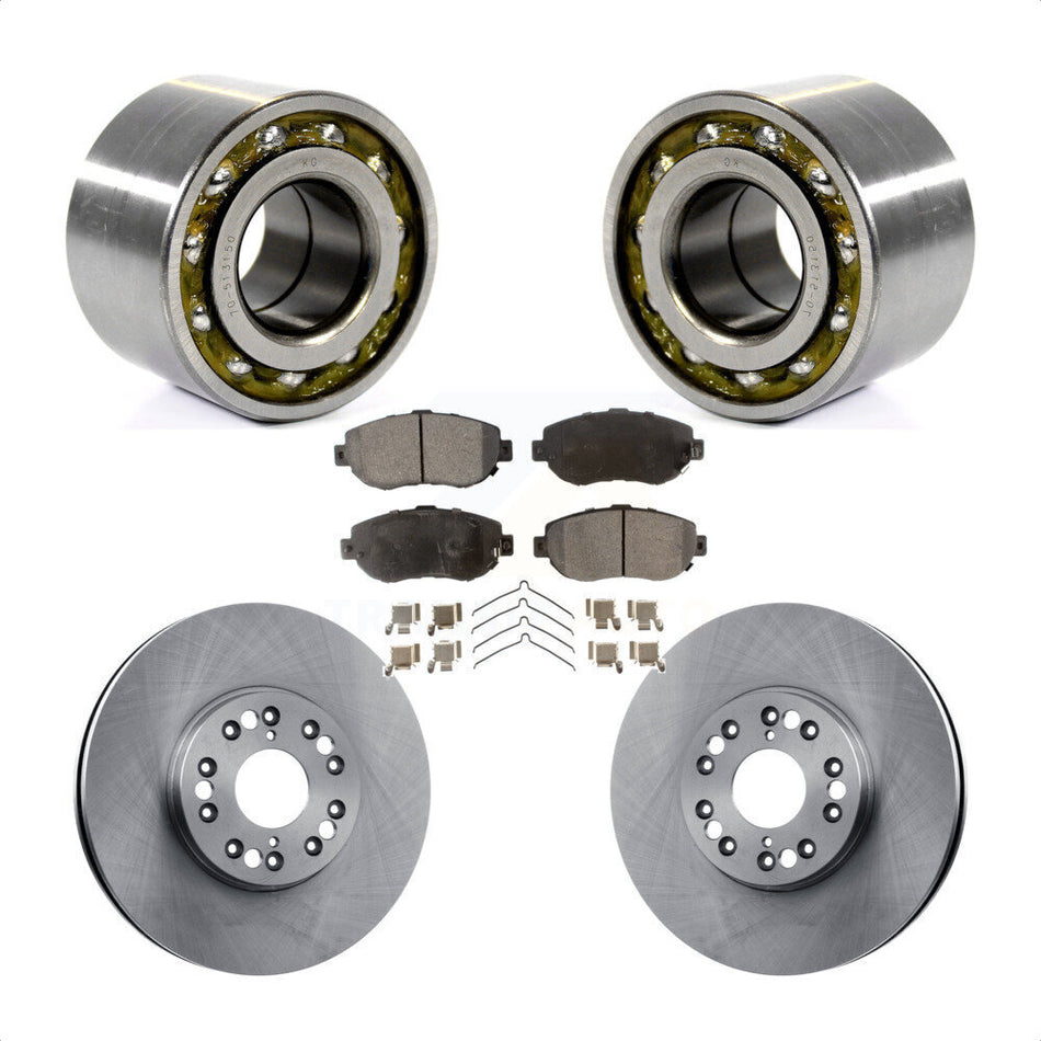 Front Wheel Bearing With Disc Brake Rotors And Ceramic Pads Kit For 2001-2005 Lexus IS300 KBB-100352