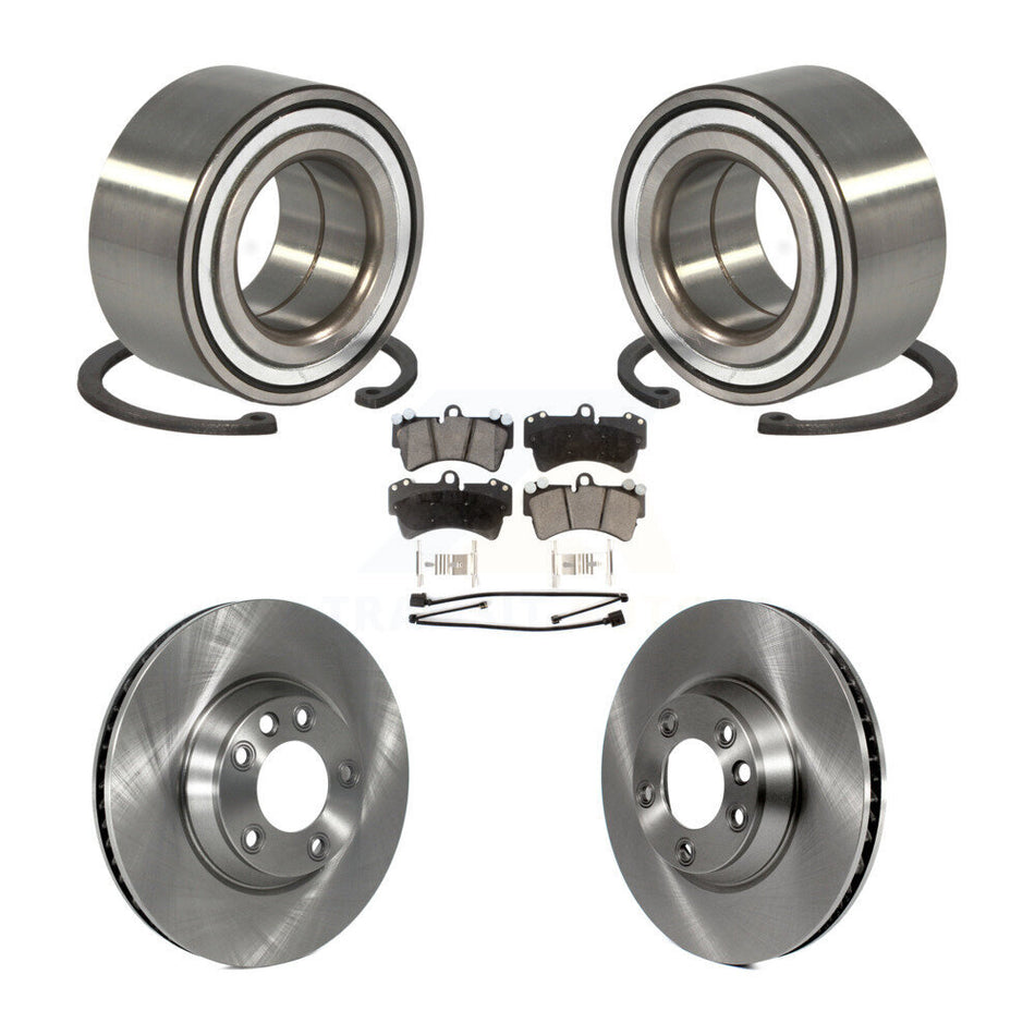 Front Wheel Bearing With Disc Brake Rotors And Ceramic Pads Kit For Audi Q7 Porsche Cayenne Volkswagen Touareg KBB-100364