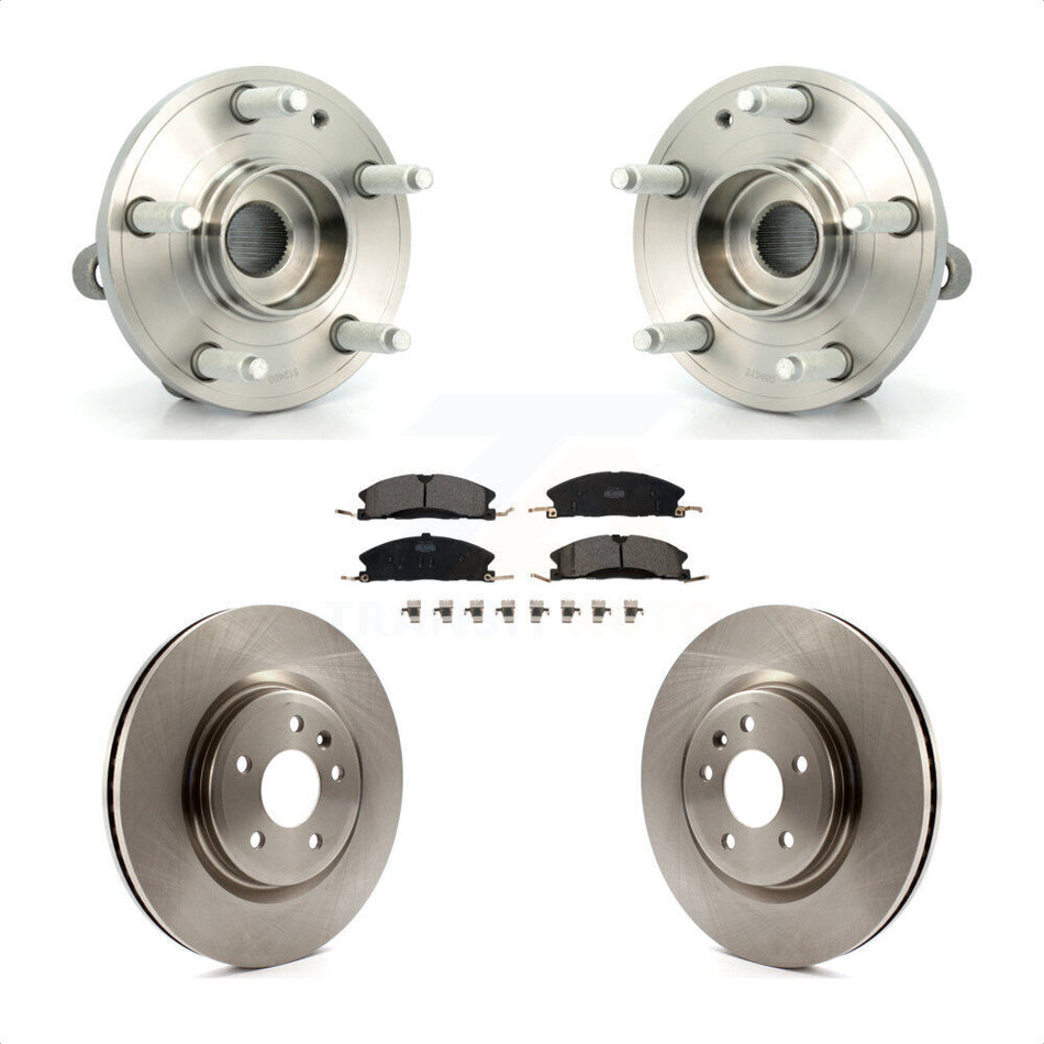 Front Hub Bearing Assembly With Disc Brake Rotors And Ceramic Pads Kit For 2013 Ford Explorer Sport Heavy Duty Brakes KBB-100377