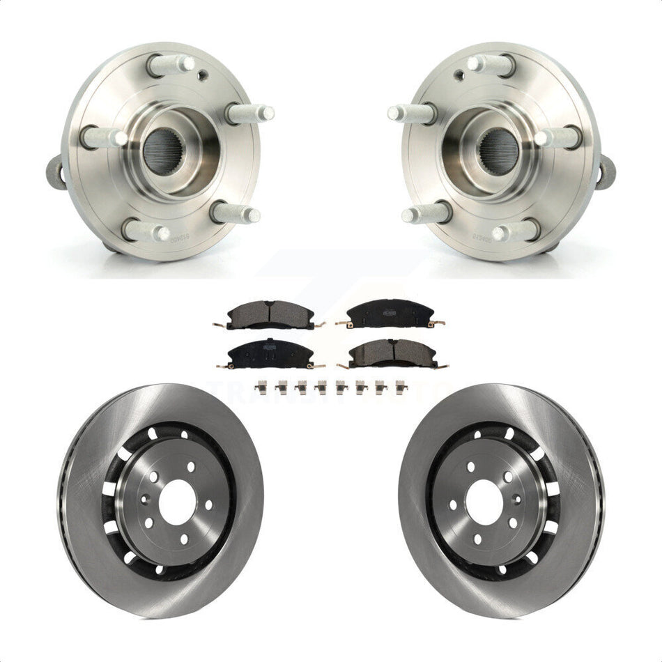 Front Hub Bearing Assembly With Disc Brake Rotors And Ceramic Pads Kit For Ford Explorer Police Interceptor Utility KBB-100378