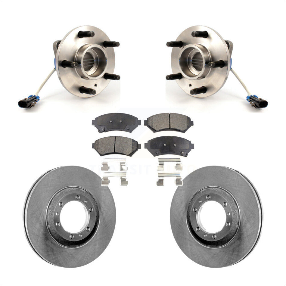 Front Hub Bearing Disc Brake Rotor Pads Kit For Buick LeSabre Century Pontiac Grand Prix Chevrolet Venture Regal Oldsmobile Montana Bonneville Intrigue Silhouette Trans Sport KBB-100413