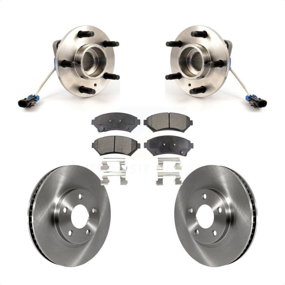 Front Hub Bearing Disc Brake Rotor Pads Kit For Chevrolet Buick Impala LeSabre Monte Carlo Park Avenue Cadillac Pontiac Bonneville DeVille Oldsmobile Eldorado Aurora Intrigue KBB-100414