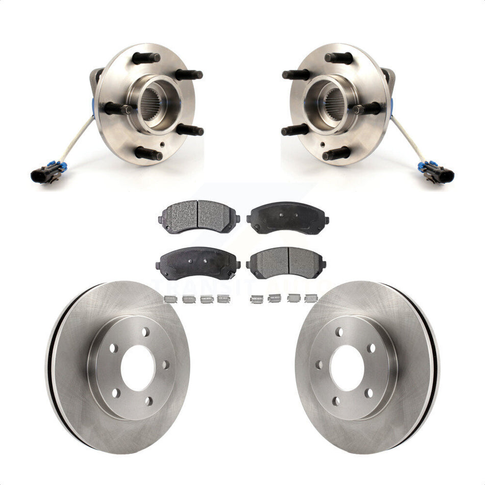 Front Hub Bearing Assembly With Disc Brake Rotors And Ceramic Pads Kit For Buick Rendezvous Pontiac Aztek KBB-100415