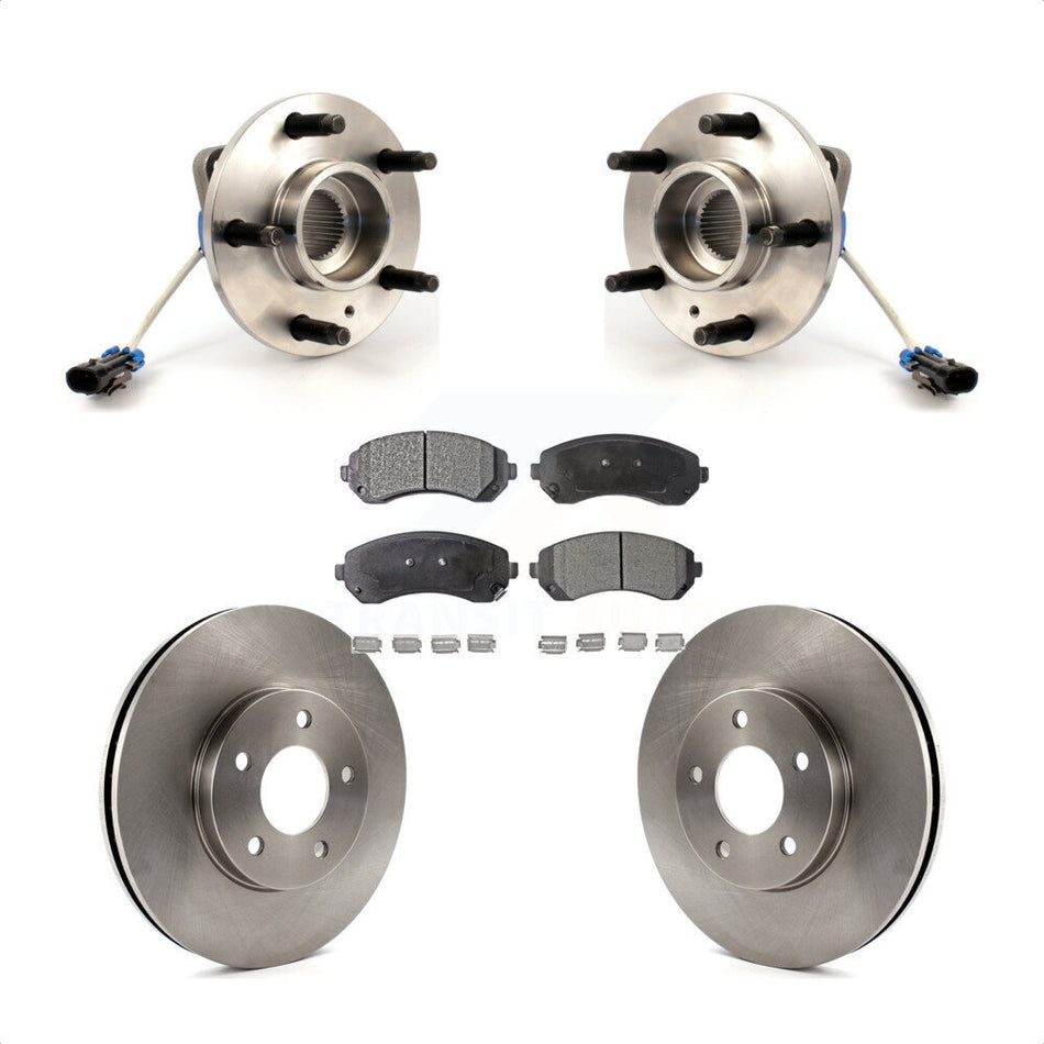 Front Hub Bearing Assembly With Disc Brake Rotors And Ceramic Pads Kit For Buick Rendezvous Chevrolet Venture Pontiac Montana Aztek Oldsmobile Silhouette AWD KBB-100416