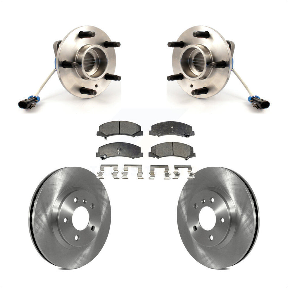 Front Hub Bearing Assembly With Disc Brake Rotors And Ceramic Pads Kit For Chevrolet Impala Buick Lucerne Limited Monte Carlo KBB-100423