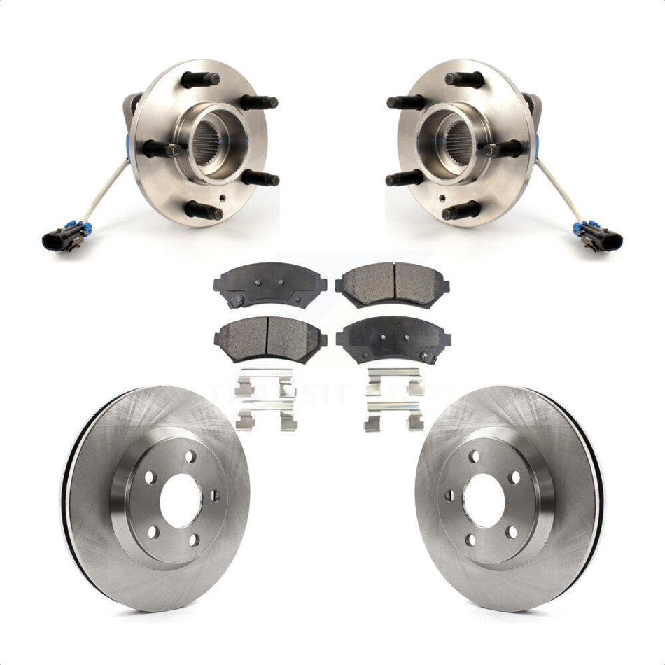 Front Hub Bearing Assembly With Disc Brake Rotors And Ceramic Pads Kit For 2005-2005 Chevrolet Impala Buick LeSabre Monte Carlo Pontiac Bonneville Park Avenue KBB-100424