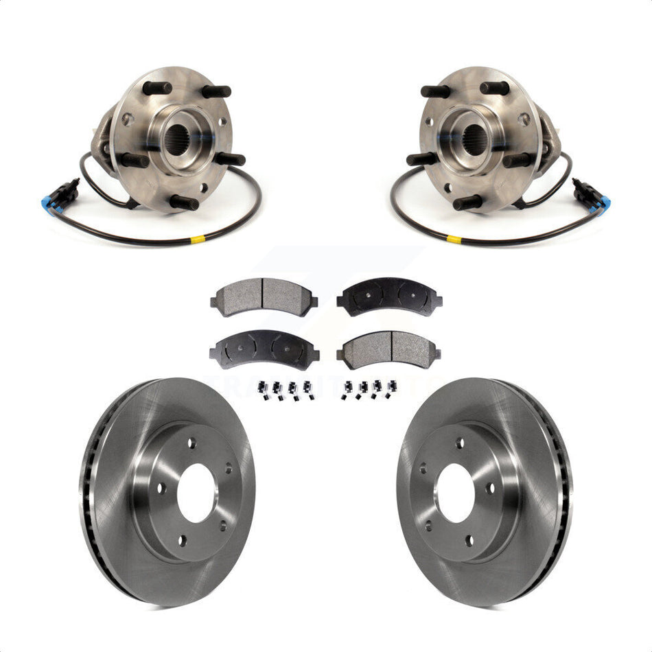 Front Hub Bearing Assembly With Disc Brake Rotors And Ceramic Pads Kit For Chevrolet S10 Blazer GMC Sonoma Jimmy Oldsmobile Bravada Isuzu Hombre KBB-100434