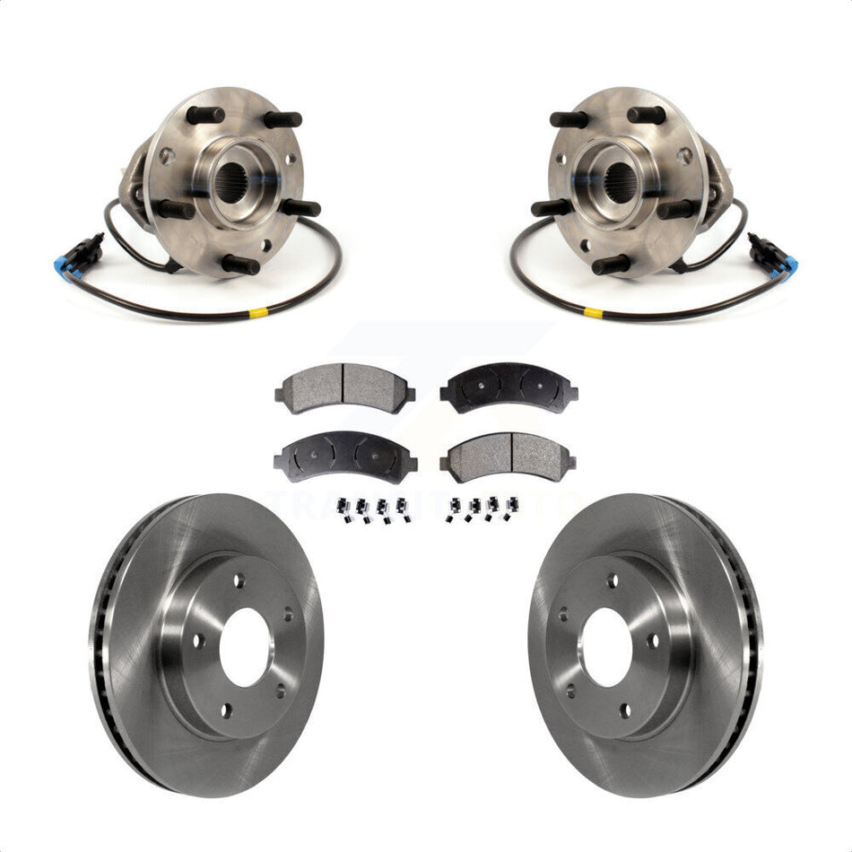 Front Hub Bearing Assembly With Disc Brake Rotors And Ceramic Pads Kit For Chevrolet S10 Blazer GMC Sonoma Jimmy Oldsmobile Bravada Isuzu Hombre KBB-100434