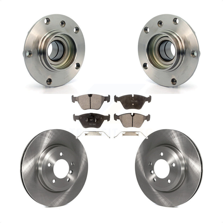 Front Hub Bearing Assembly With Disc Brake Rotors And Ceramic Pads Kit For BMW 330Ci 330i Z4 KBB-100437