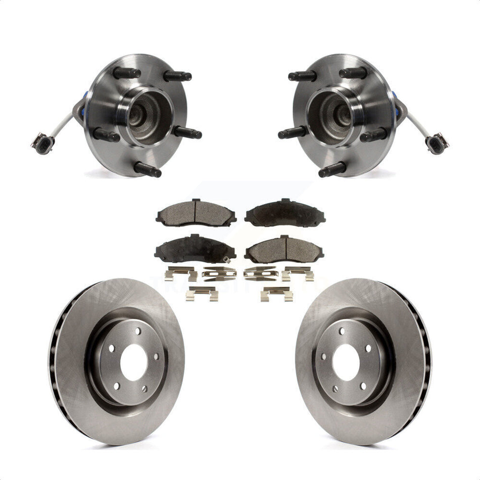Front Hub Bearing Assembly With Disc Brake Rotors And Ceramic Pads Kit For Chevrolet Corvette Cadillac XLR KBB-100439