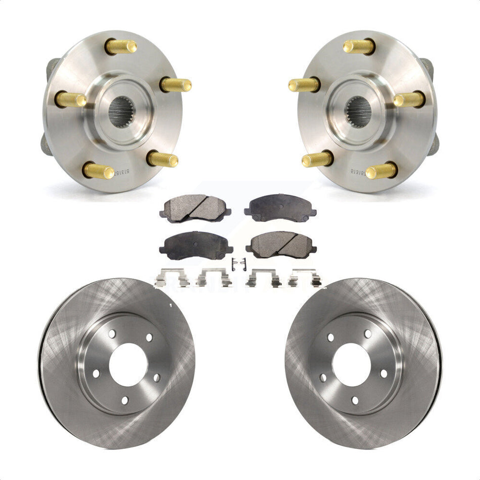 Front Hub Bearing Assembly With Disc Brake Rotors And Ceramic Pads Kit For Mitsubishi Chrysler Sebring Dodge Stratus Galant Eclipse KBB-100443