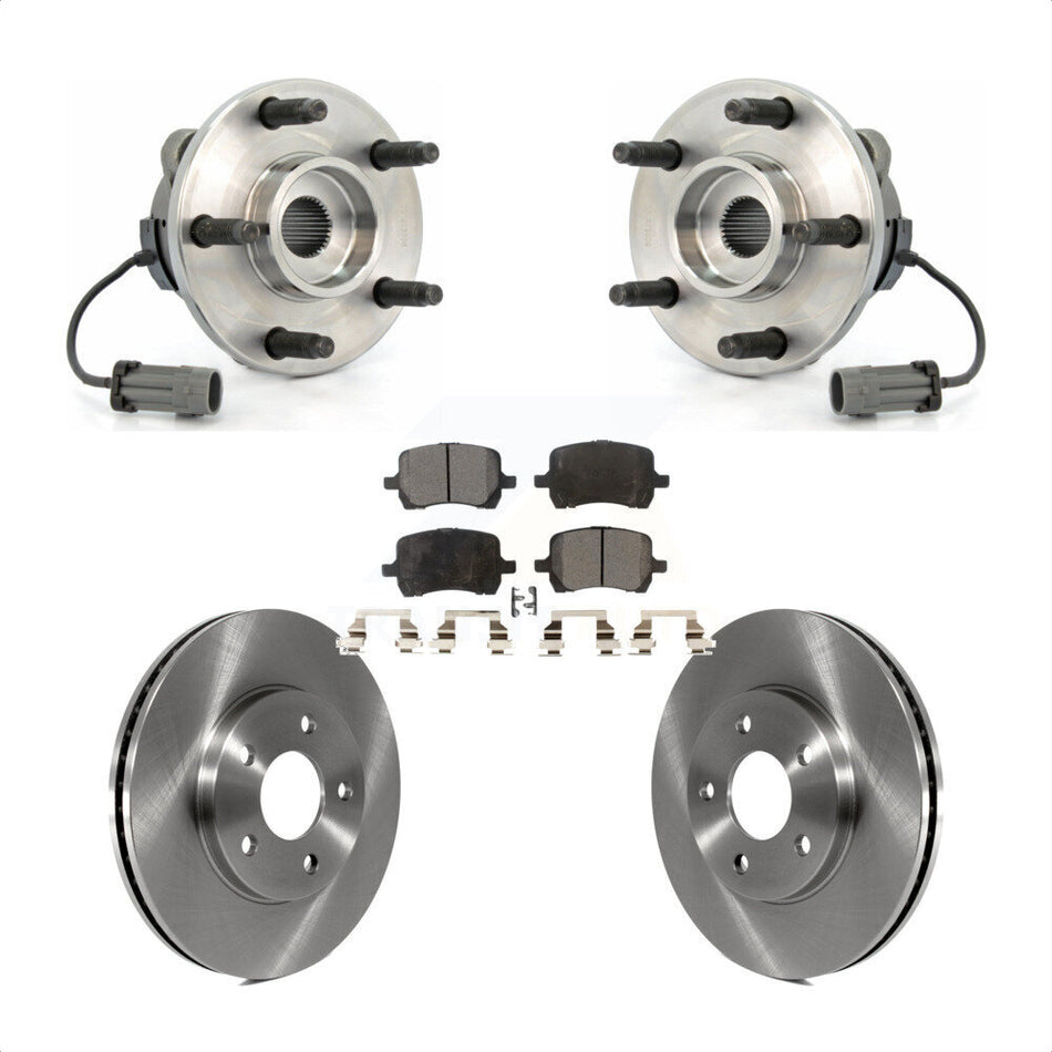Front Hub Bearing Assembly With Disc Brake Rotors And Ceramic Pads Kit For Chevrolet HHR KBB-100495