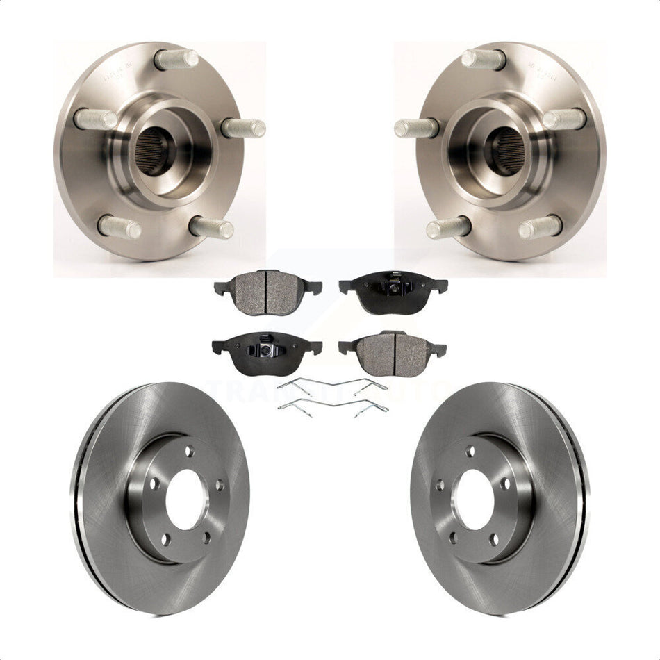 Front Hub Bearing Assembly With Disc Brake Rotors And Ceramic Pads Kit For Mazda 3 2.0L KBB-100502