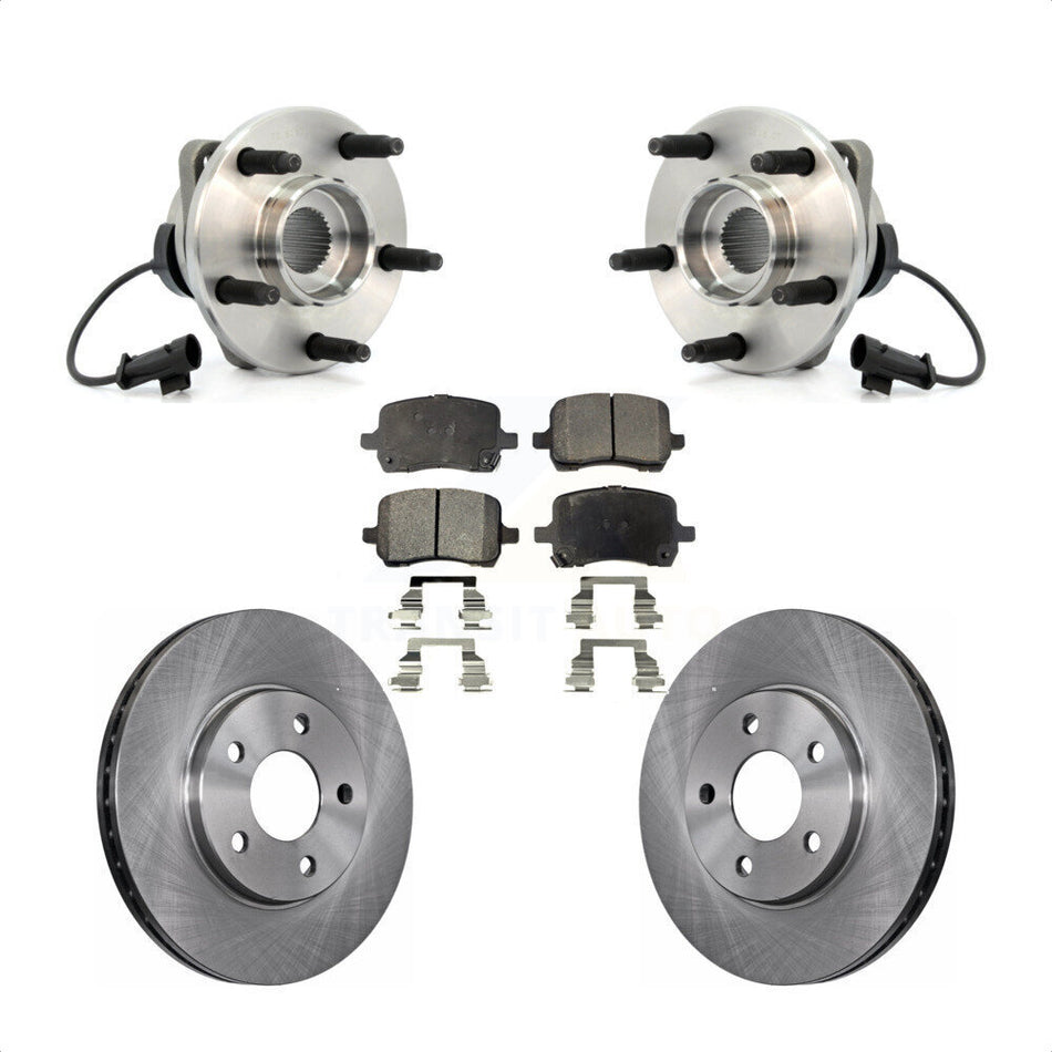 Front Hub Bearing Assembly With Disc Brake Rotors And Ceramic Pads Kit For Chevrolet Malibu KBB-100505