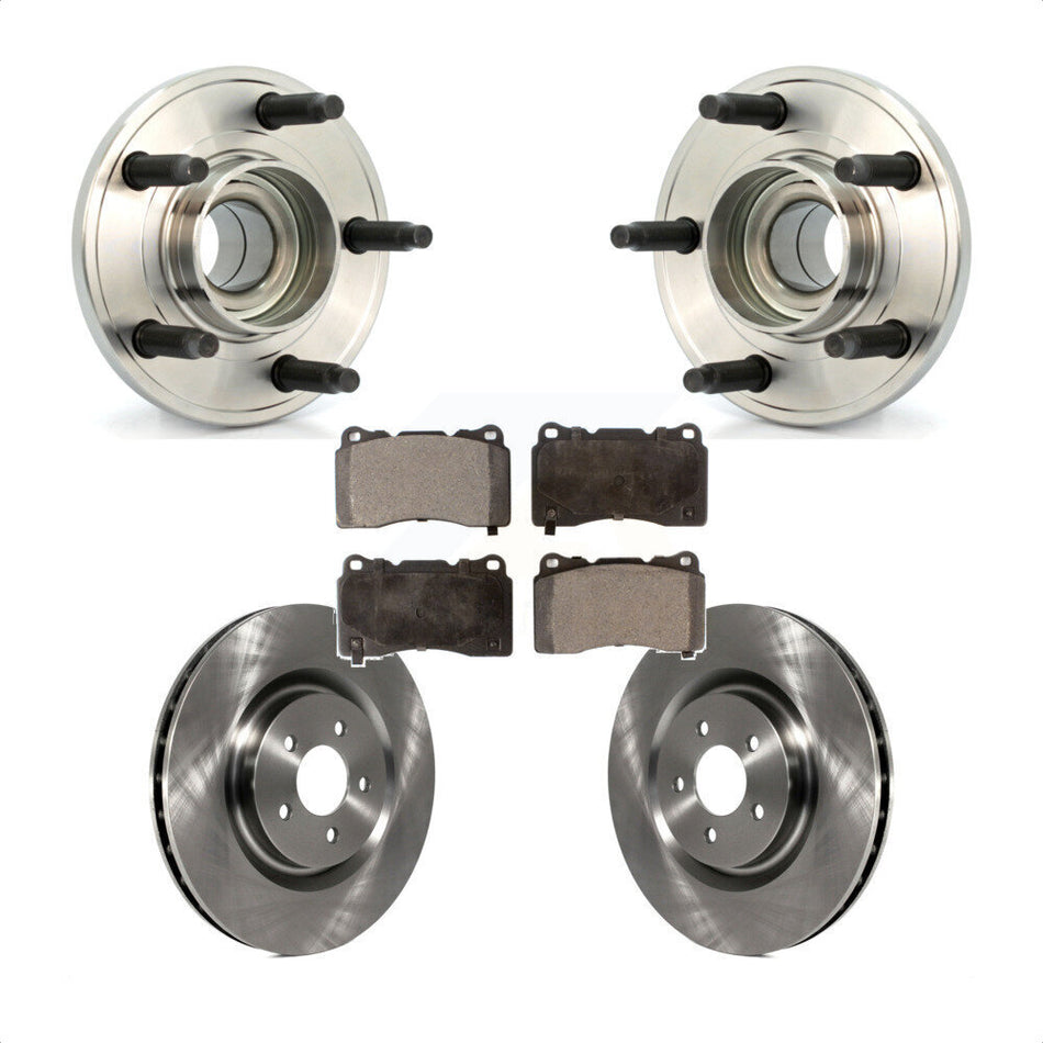 Front Hub Bearing Assembly With Disc Brake Rotors And Ceramic Pads Kit For Ford Mustang KBB-100525