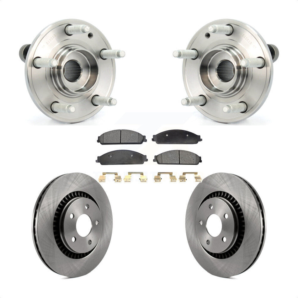 Front Hub Bearing Assembly With Disc Brake Rotors And Ceramic Pads Kit For Ford Five Hundred Freestyle Taurus Mercury Montego X Sable KBB-100528