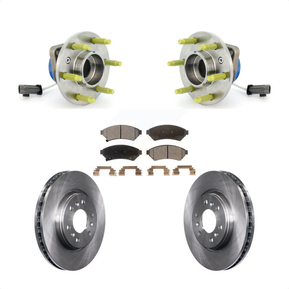 Front Hub Bearing Assembly With Disc Brake Rotors And Ceramic Pads Kit For Chevrolet Uplander Buick Terraza Pontiac Montana Saturn Relay KBB-100541