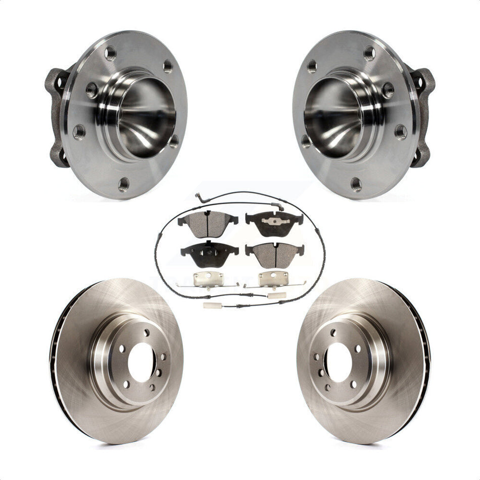 Front Hub Bearing Assembly With Disc Brake Rotors And Ceramic Pads Kit For BMW 335i 335d 335is KBB-100566