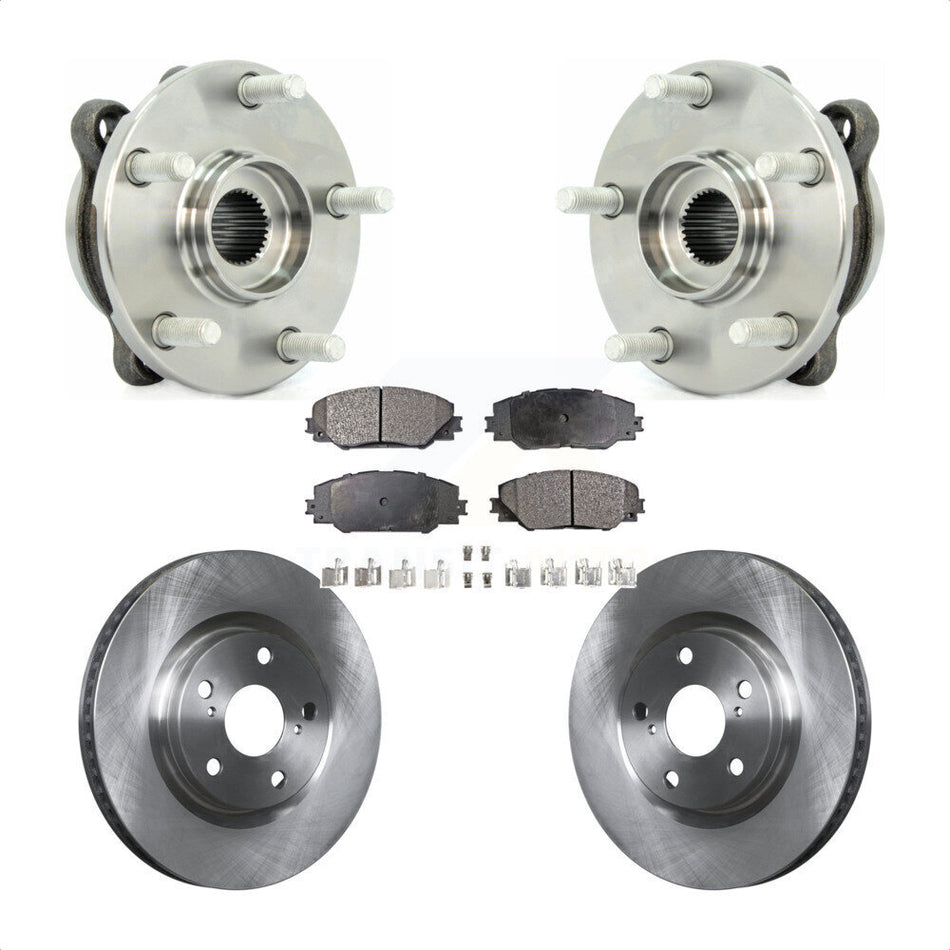 Front Hub Bearing Assembly With Disc Brake Rotors And Ceramic Pads Kit For Toyota RAV4 Scion tC Mirai KBB-100575