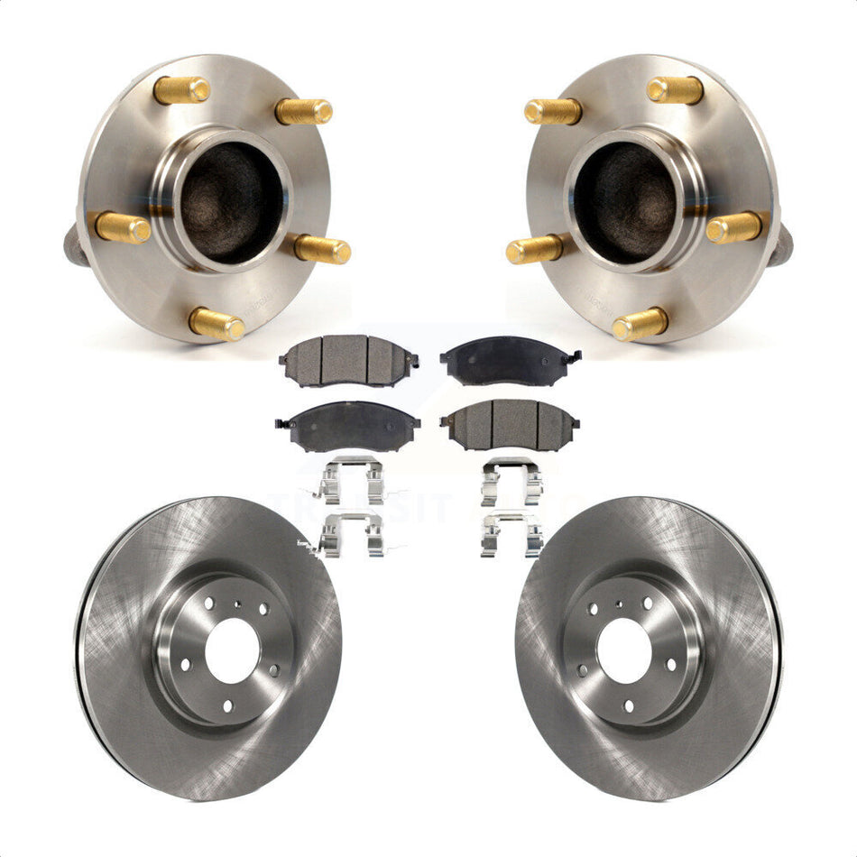 Front Hub Bearing Assembly With Disc Brake Rotors And Ceramic Pads Kit For Infiniti G35 Nissan 350Z INFINITI KBB-100598