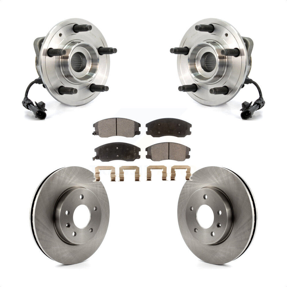 Front Hub Bearing Assembly With Disc Brake Rotors And Ceramic Pads Kit For Chevrolet Equinox Saturn Vue Captiva Sport Pontiac Torrent Suzuki XL-7 KBB-100614