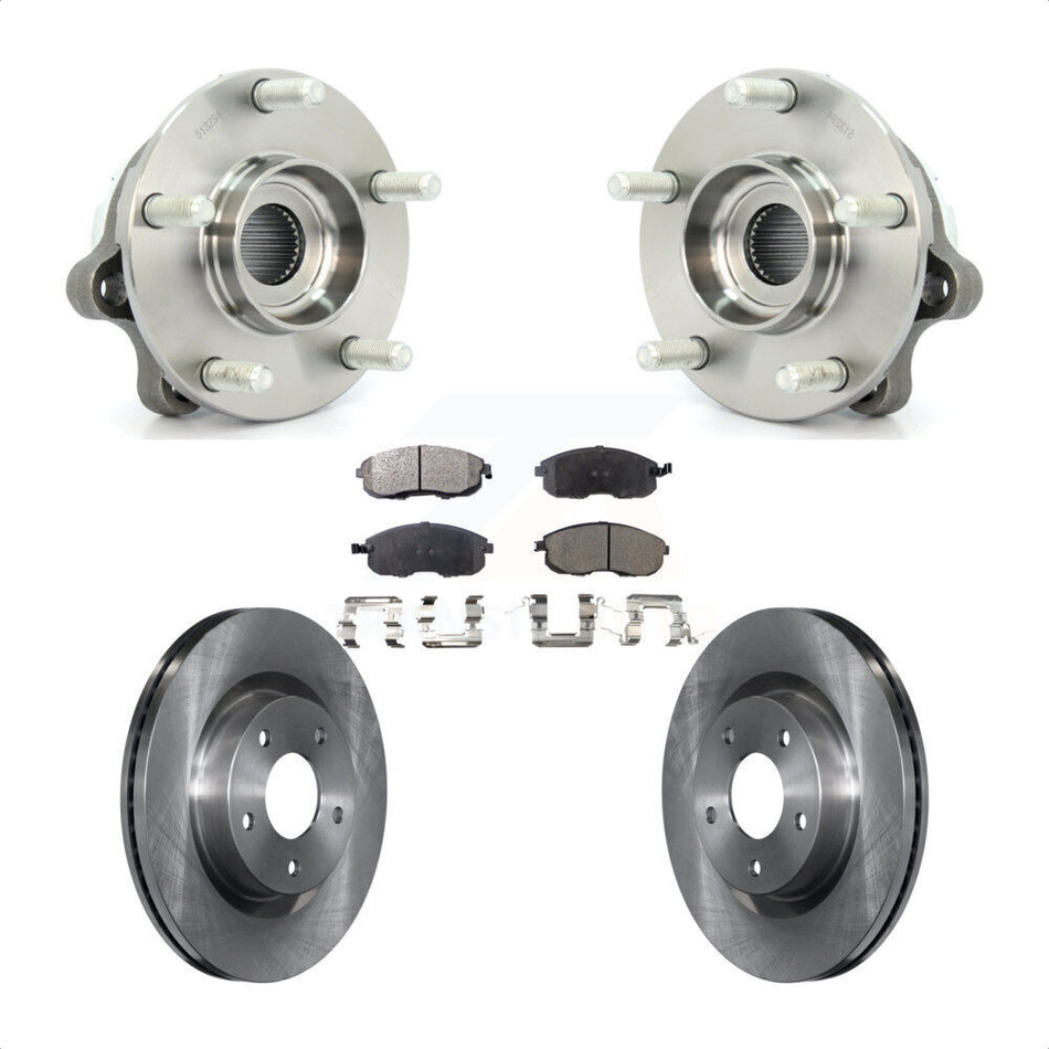 Front Hub Bearing Assembly With Disc Brake Rotors And Ceramic Pads Kit For Nissan Altima KBB-100648