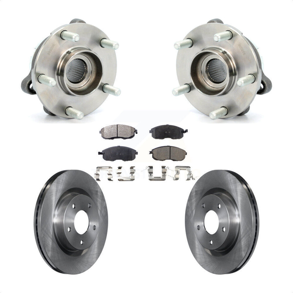 Front Hub Bearing Assembly With Disc Brake Rotors And Ceramic Pads Kit For Nissan Altima KBB-100652