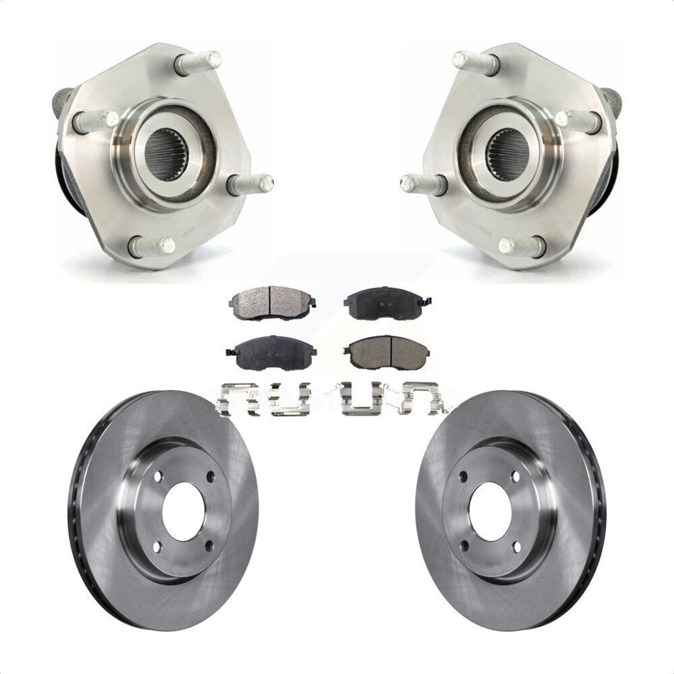 Front Hub Bearing Assembly With Disc Brake Rotors And Ceramic Pads Kit For Nissan Sentra KBB-100657
