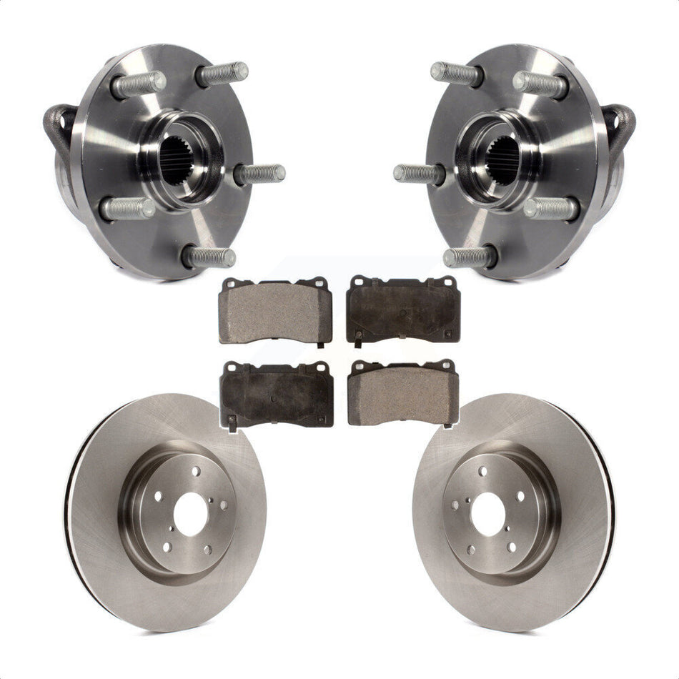 Front Hub Bearing Assembly With Disc Brake Rotors And Ceramic Pads Kit For Subaru Impreza WRX STI KBB-100664