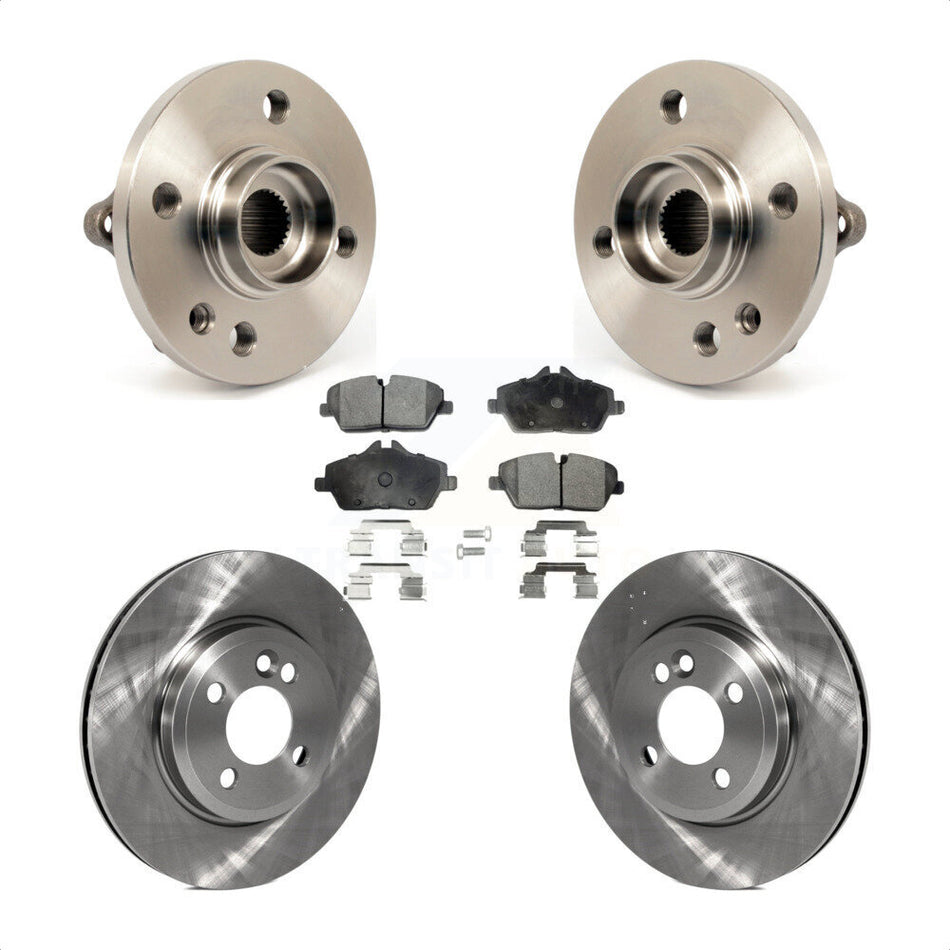 Front Hub Bearing Assembly With Disc Brake Rotors And Ceramic Pads Kit For Mini Cooper KBB-100674