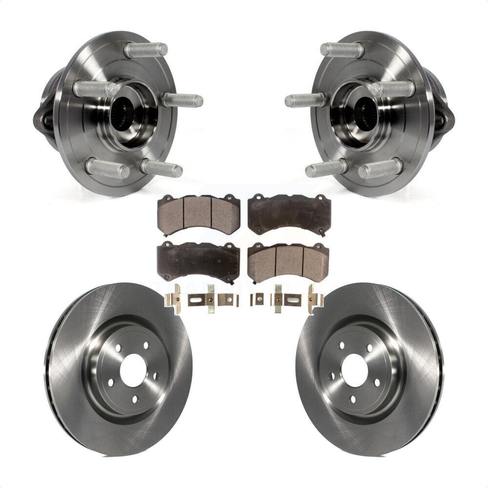 Front Hub Bearing Assembly With Disc Brake Rotors And Ceramic Pads Kit For Jeep Grand Cherokee Dodge Durango KBB-100690