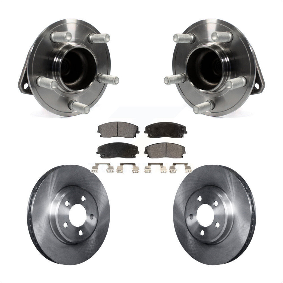 Front Hub Bearing Assembly With Disc Brake Rotors And Ceramic Pads Kit For Dodge Charger Challenger Chrysler 300 KBB-100691