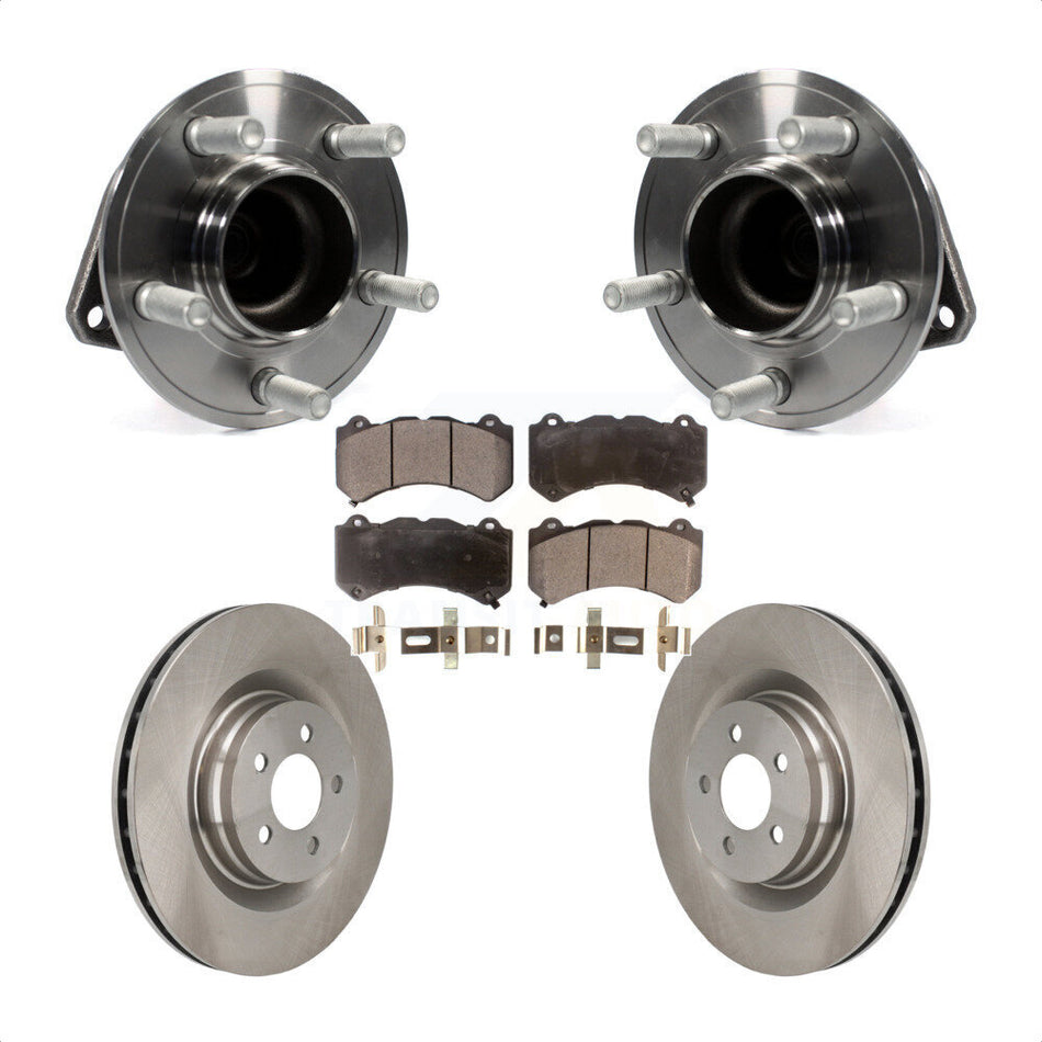 Front Hub Bearing Assembly With Disc Brake Rotors And Ceramic Pads Kit For Dodge Challenger Charger KBB-100694
