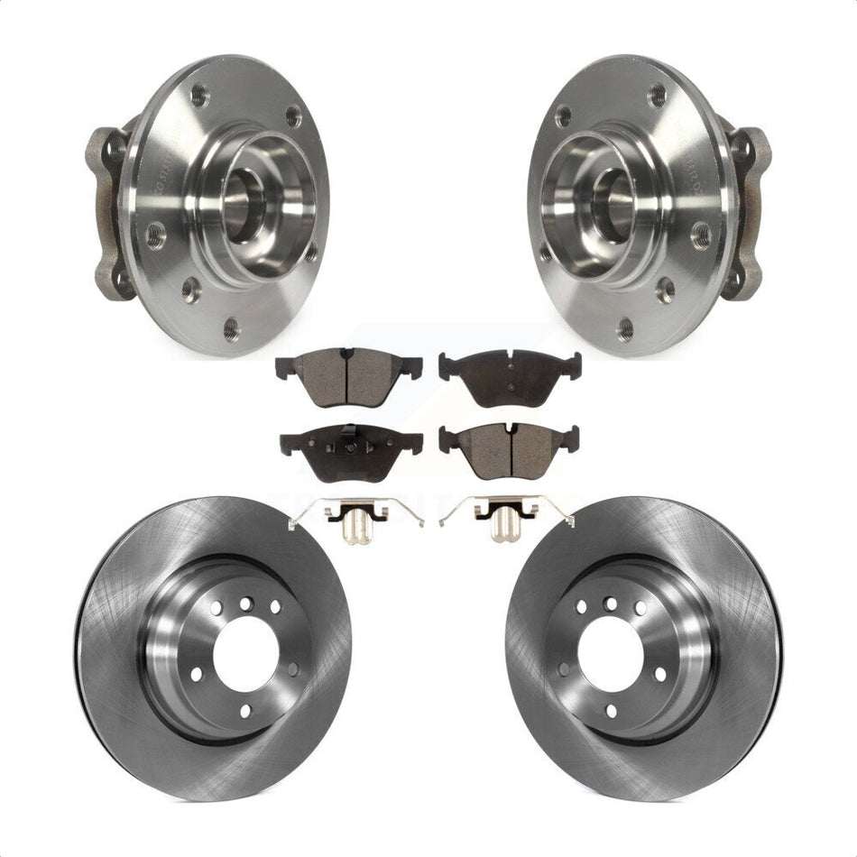 Front Hub Bearing Assembly With Disc Brake Rotors And Ceramic Pads Kit For 2012 BMW X1 xDrive28i with AWD KBB-100701