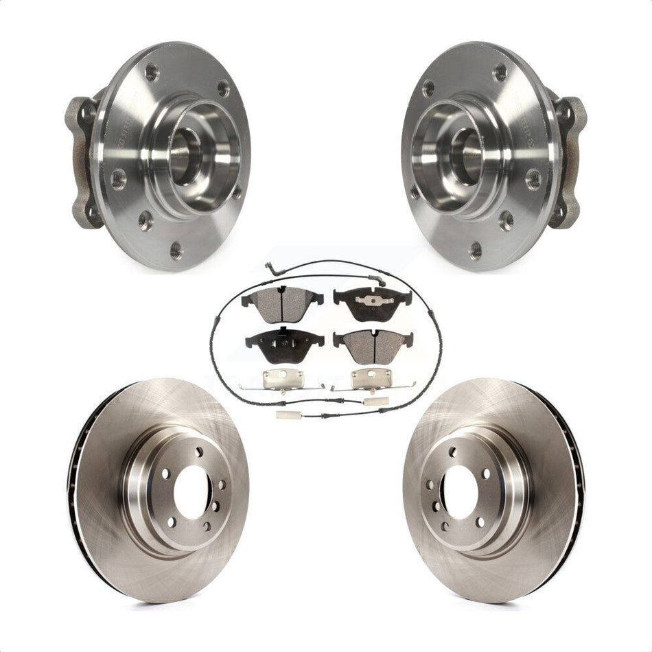 Front Hub Bearing Assembly With Disc Brake Rotors And Ceramic Pads Kit For 2013 BMW X1 xDrive35i with AWD KBB-100702