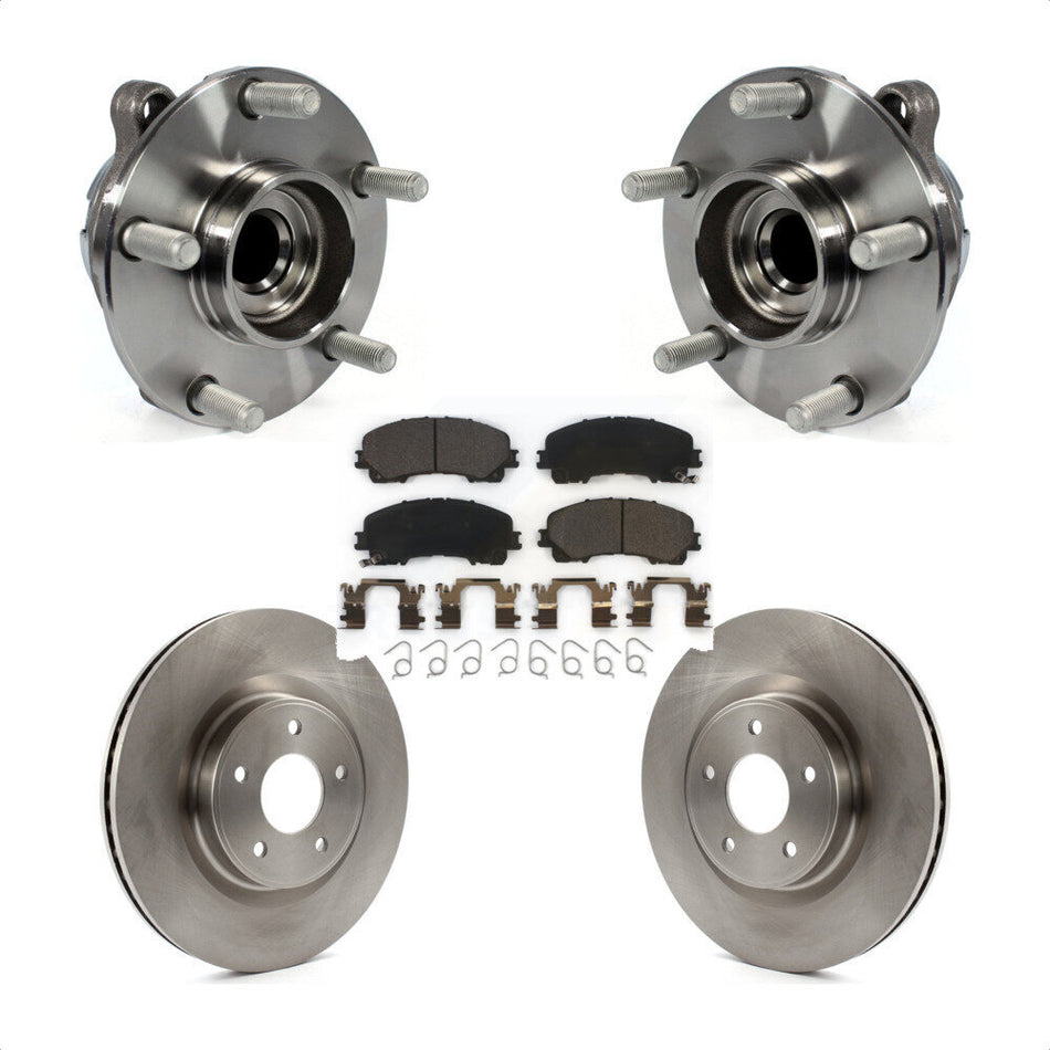 Front Hub Bearing Assembly With Disc Brake Rotors And Ceramic Pads Kit For INFINITI Q50 QX50 Q60 KBB-100711