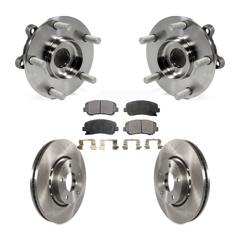 Front Hub Bearing Assembly With Disc Brake Rotors And Ceramic Pads Kit For Mazda CX-5 KBB-100729