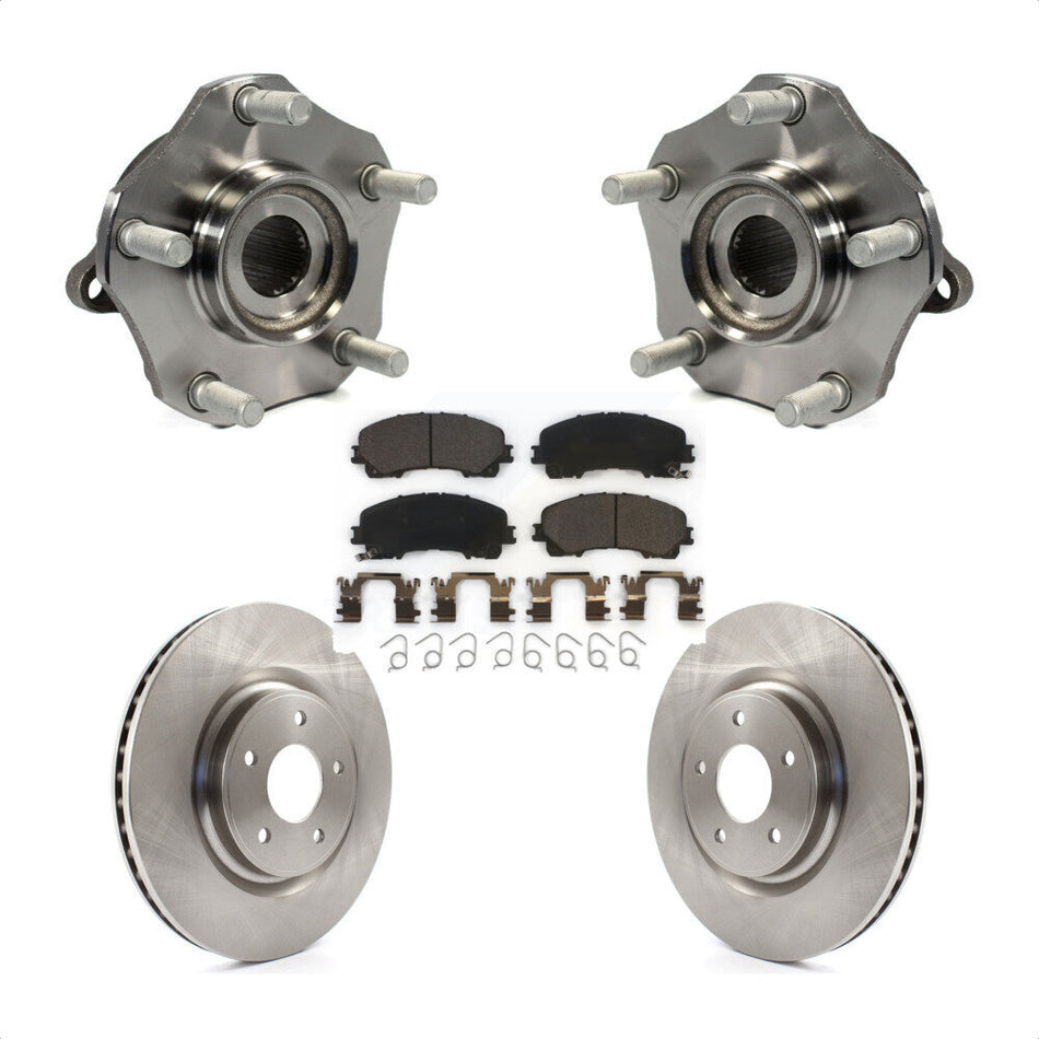 Front Hub Bearing Assembly With Disc Brake Rotors And Ceramic Pads Kit For Nissan Rogue KBB-100740