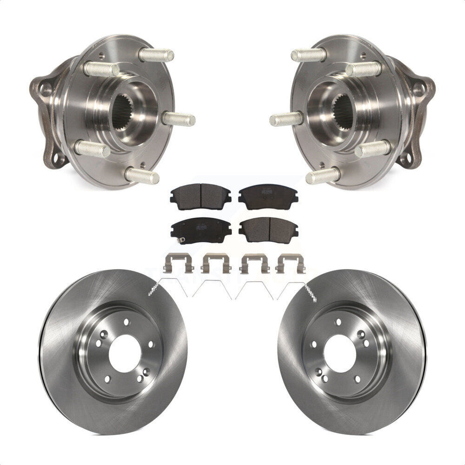 Front Hub Bearing Assembly With Disc Brake Rotors And Ceramic Pads Kit For Hyundai Tucson Kia Sportage KBB-100759
